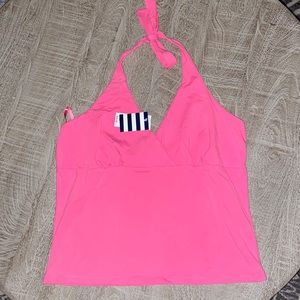 Brand new pink cotton halter top from Lands End